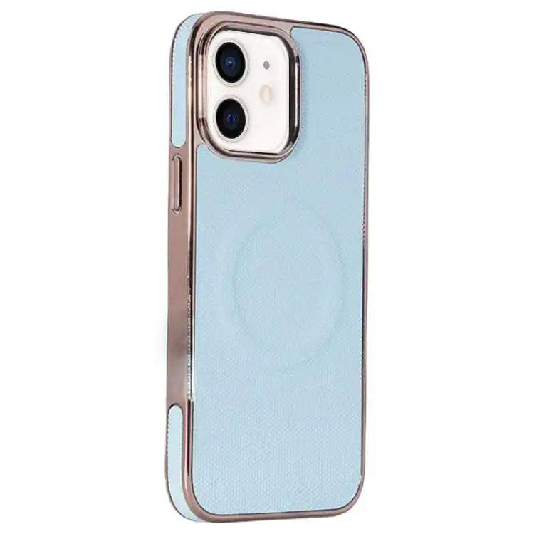 Electroplating Soft Side Sticker Leather MagSafe Phone Case
