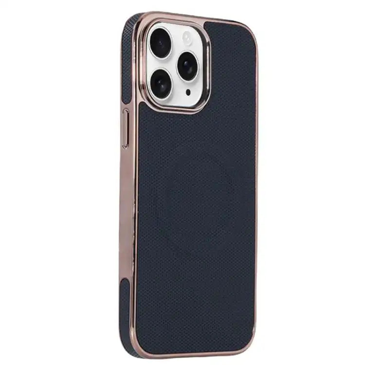 Electroplating Soft Side Sticker Leather MagSafe Phone Case
