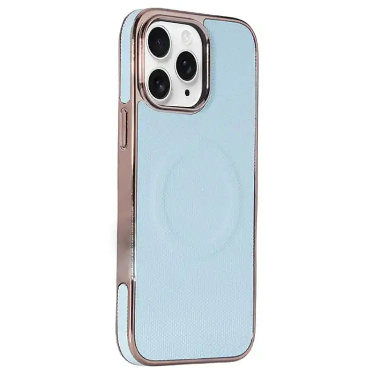 Electroplating Soft Side Sticker Leather MagSafe Phone Case