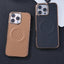 Electroplating Soft Side Sticker Leather MagSafe Phone Case