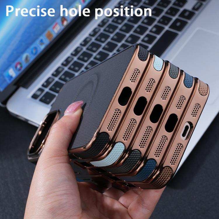 Electroplating Soft Side Sticker Leather MagSafe Phone Case