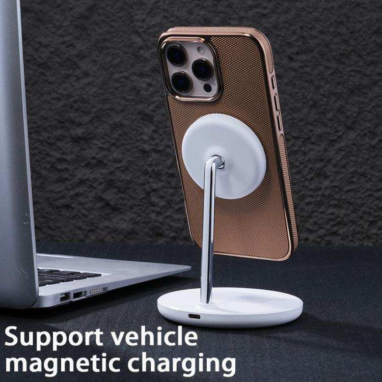 Electroplating Soft Side Sticker Leather MagSafe Phone Case