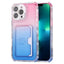 Gradient Color TPU + PC Card Slot Full Coverage Phone Case