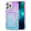 Gradient Color TPU + PC Card Slot Full Coverage Phone Case