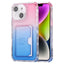 Gradient Color TPU + PC Card Slot Full Coverage Phone Case