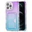 Gradient Color TPU + PC Card Slot Full Coverage Phone Case