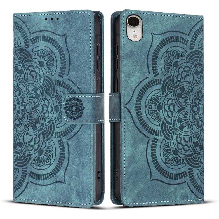Mandala Embossed Retro Frosted Leather Phone Case