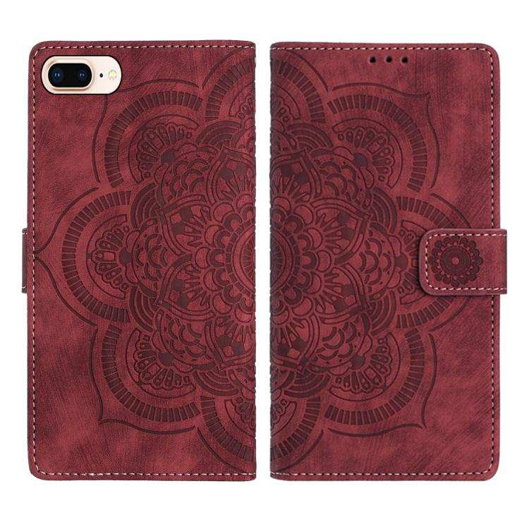Mandala Embossed Retro Frosted Leather Phone Case
