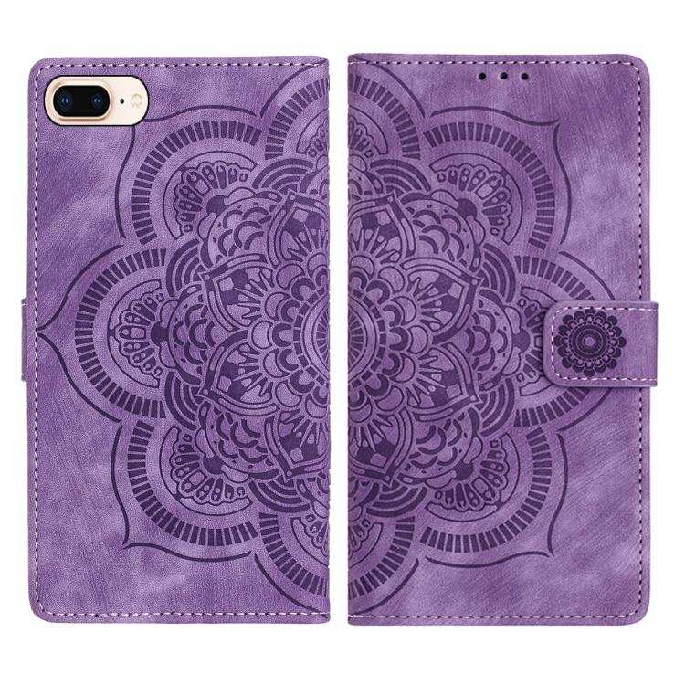 Mandala Embossed Retro Frosted Leather Phone Case