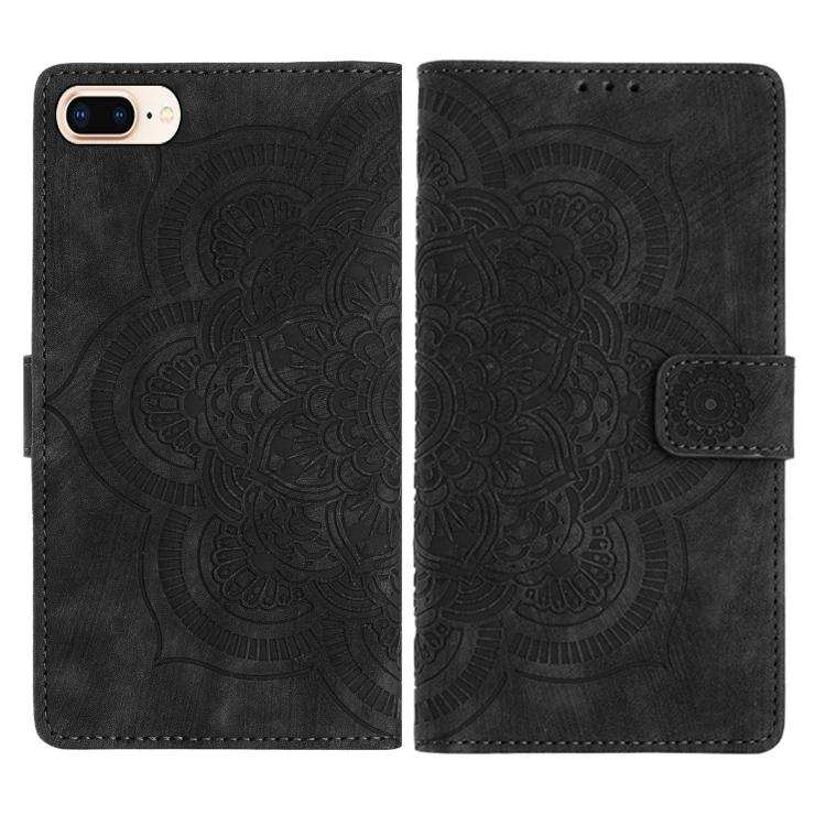 Mandala Embossed Retro Frosted Leather Phone Case