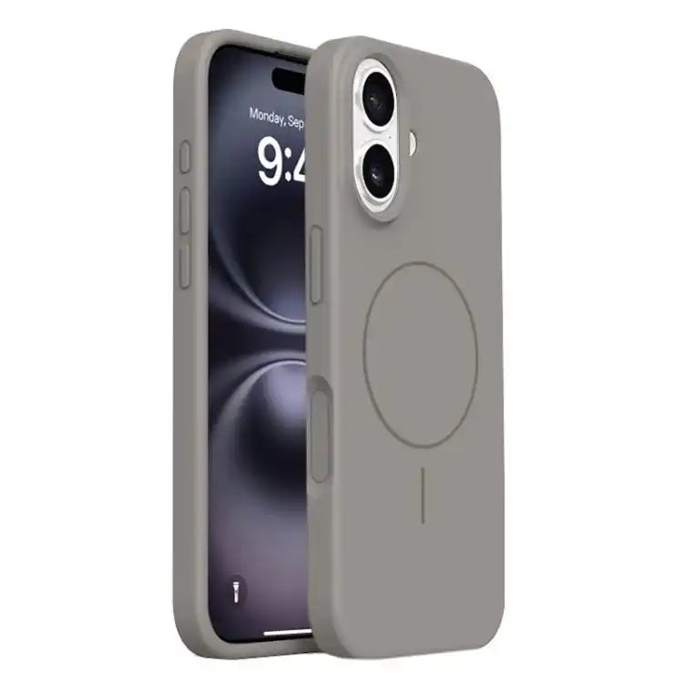 Integrated Button Liquid Silicone Phone MagSafe Case