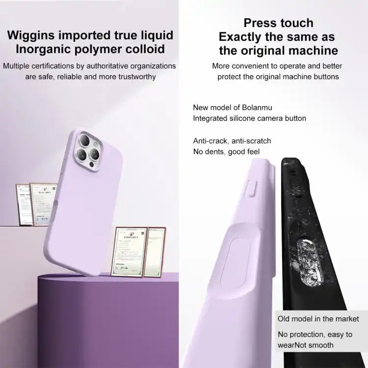 Integrated Button Liquid Silicone Phone MagSafe Case