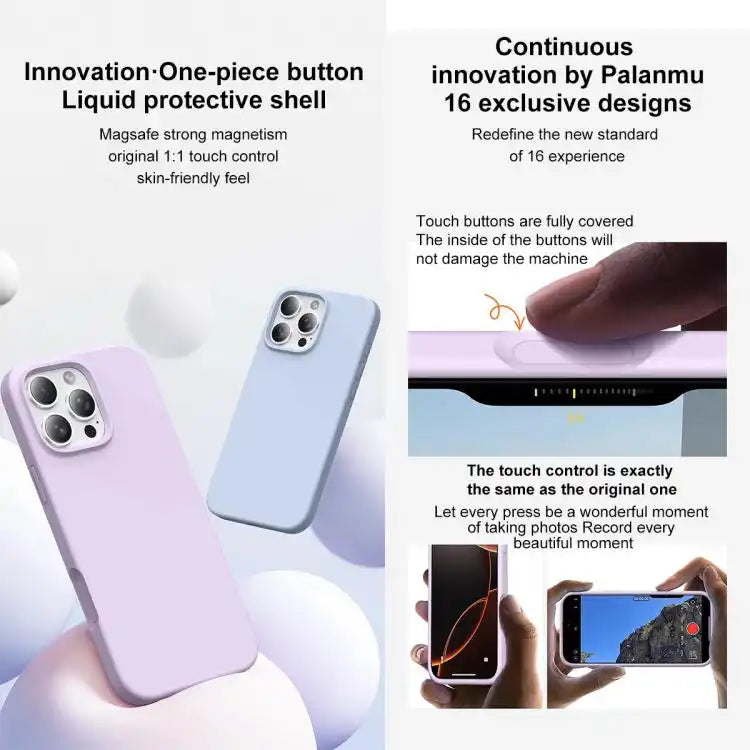 Integrated Button Liquid Silicone Phone Case