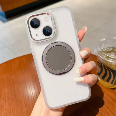 Transparent MagSafe Magnetic Holder Phone Case