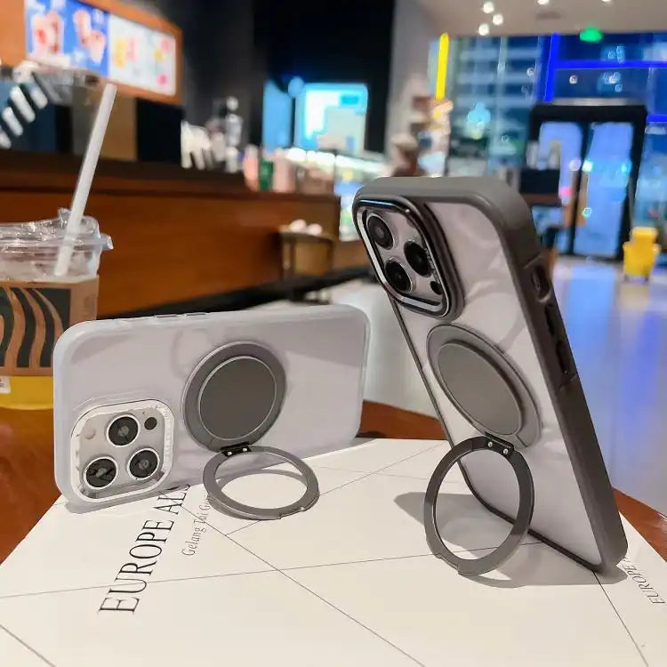 Transparent MagSafe Magnetic Holder Phone Case