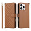 Multifunctional 6-Card Slots Leather Phone Case with Wrist Strap
