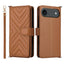 Multifunctional 6-Card Slots Leather Phone Case with Wrist Strap