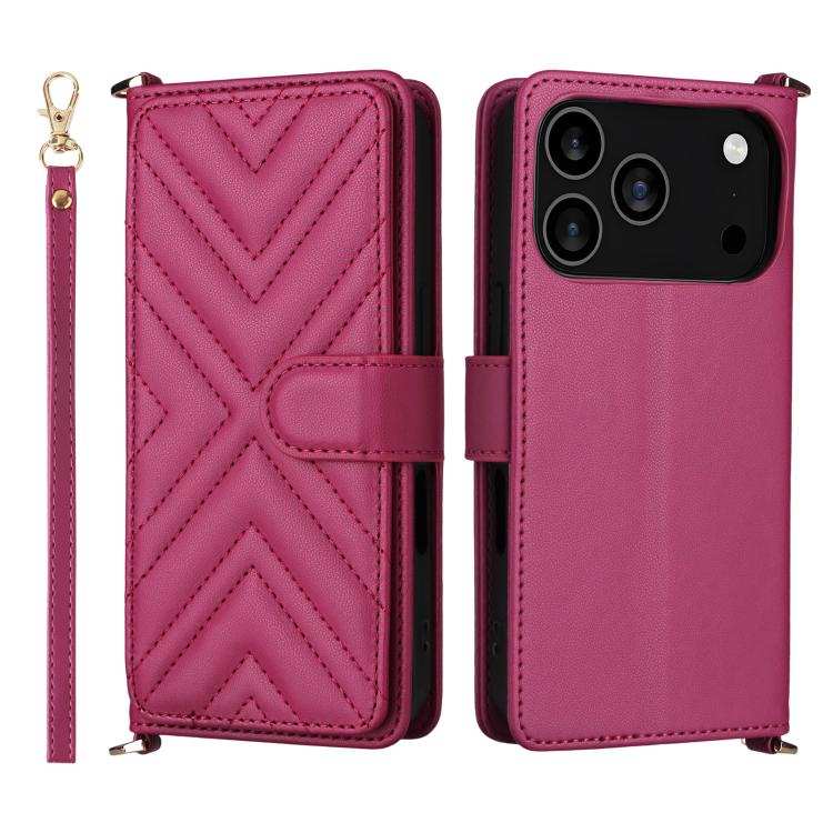 Multifunctional 6-Card Slots Leather Phone Case with Wrist Strap