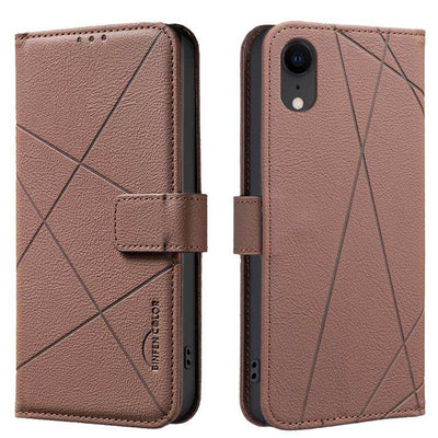 Geometric Pattern RFID Leather Phone Case
