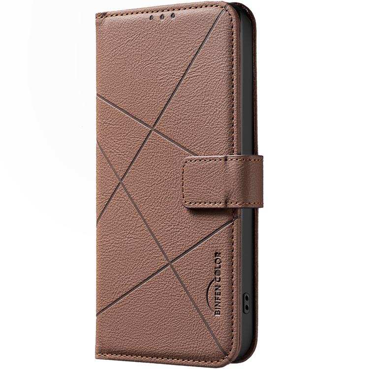 Geometric Pattern RFID Leather Phone Case
