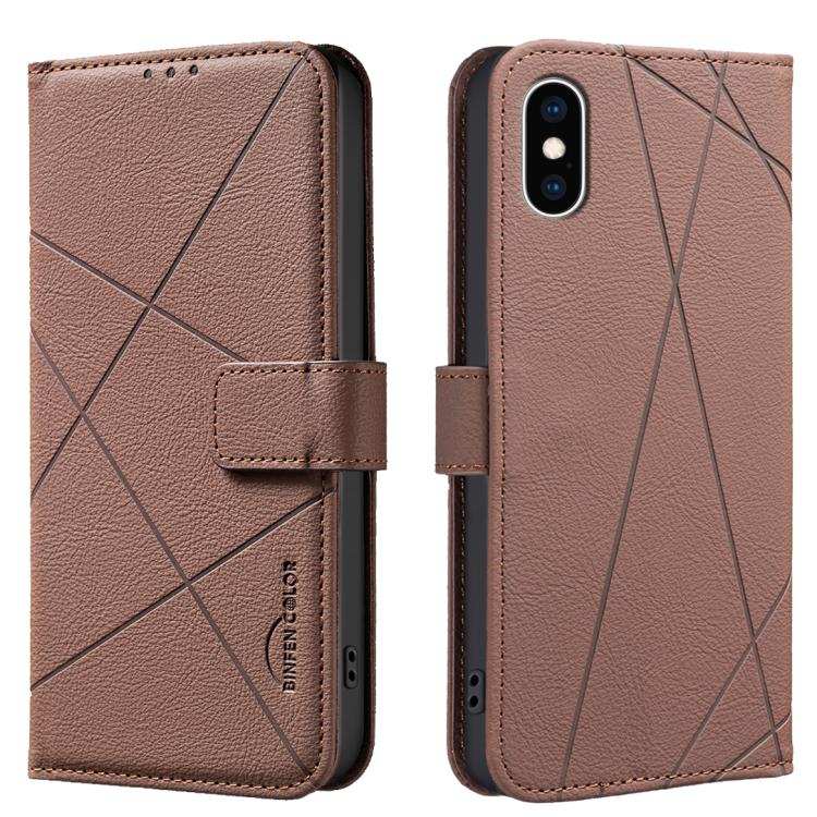 Geometric Pattern RFID Leather Phone Case
