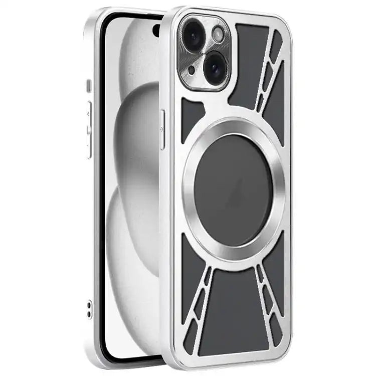 Silicone Cooling Hollow Metal MagSafe Phone Case