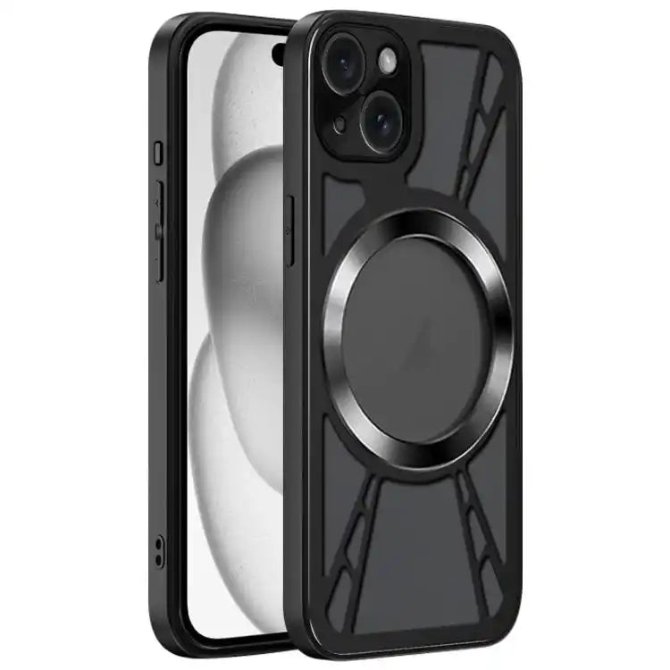 Silicone Cooling Hollow Metal MagSafe Phone Case