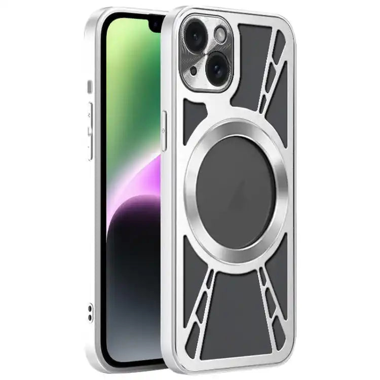 Silicone Cooling Hollow Metal MagSafe Phone Case