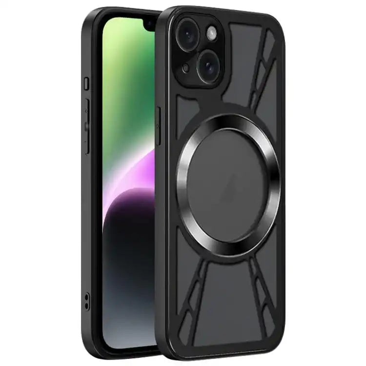 Silicone Cooling Hollow Metal MagSafe Phone Case