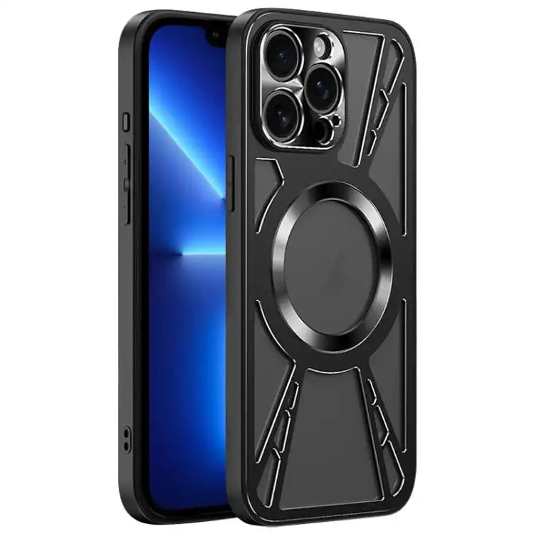 Silicone Cooling Hollow Metal MagSafe Phone Case