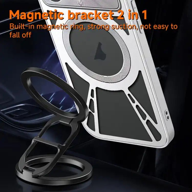 Silicone Cooling Hollow Metal MagSafe Phone Case