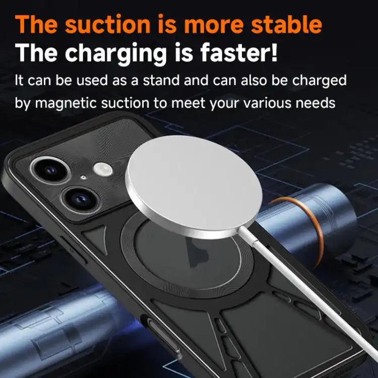 Silicone Cooling Hollow Metal MagSafe Phone Case