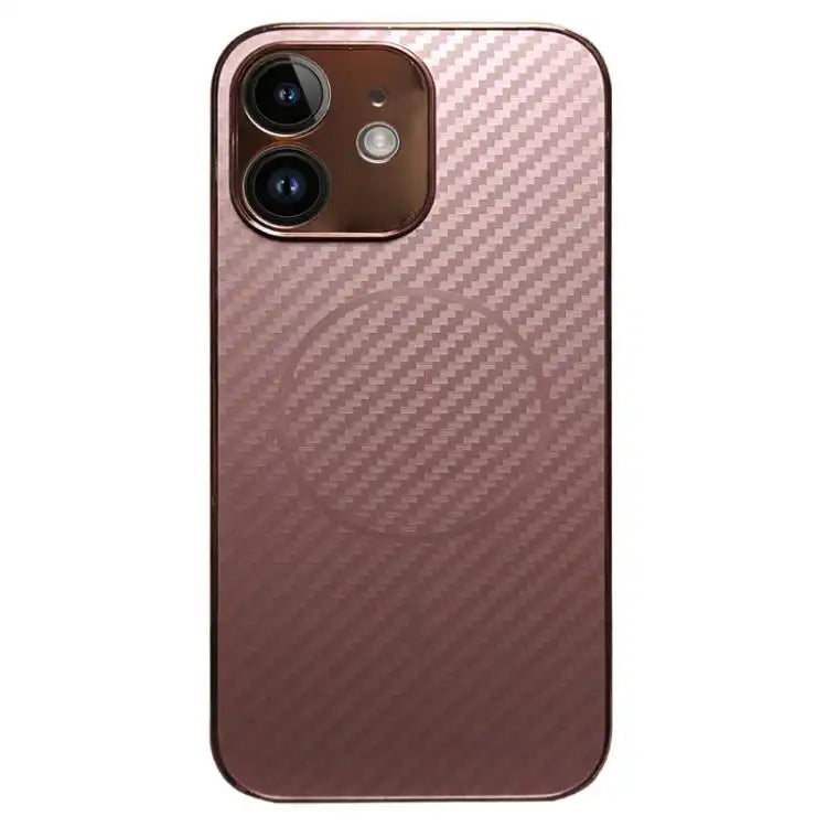 Plating Carbon Fiber MagSafe Full Coverage Phone Case