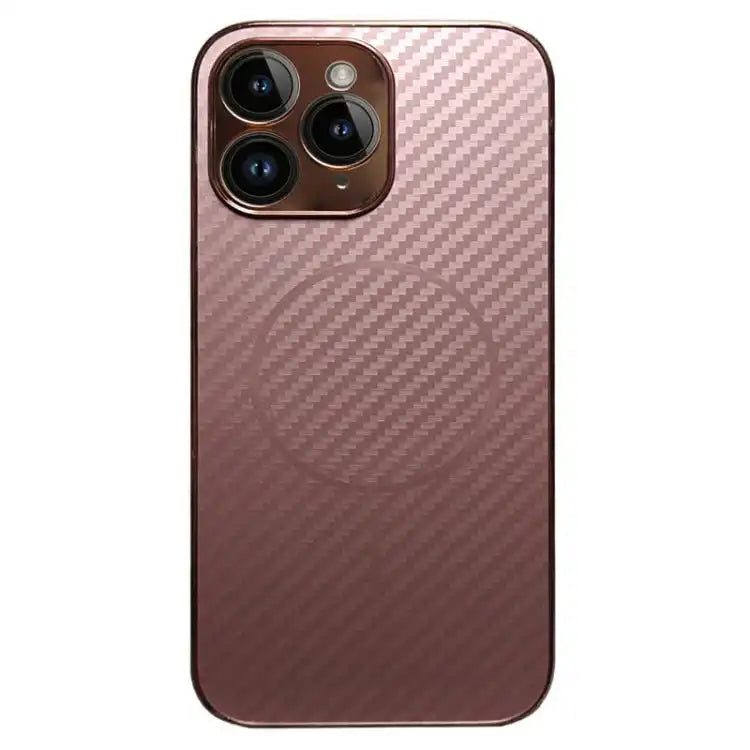 Plating Carbon Fiber MagSafe Full Coverage Phone Case