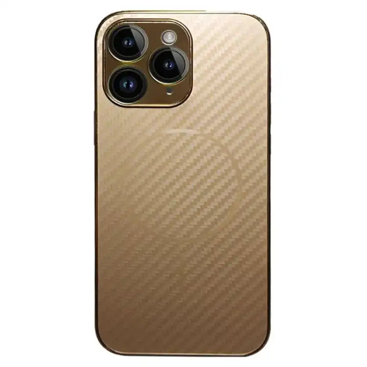 Plating Carbon Fiber MagSafe Full Coverage Phone Case
