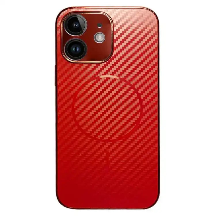 Plating Carbon Fiber MagSafe Full Coverage Phone Case