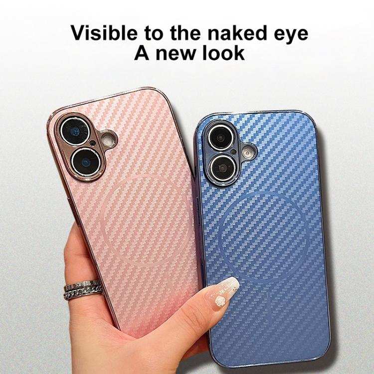 Plating Carbon Fiber MagSafe Full Coverage Phone Case