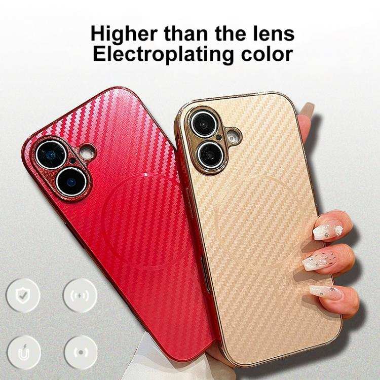 Plating Carbon Fiber MagSafe Full Coverage Phone Case