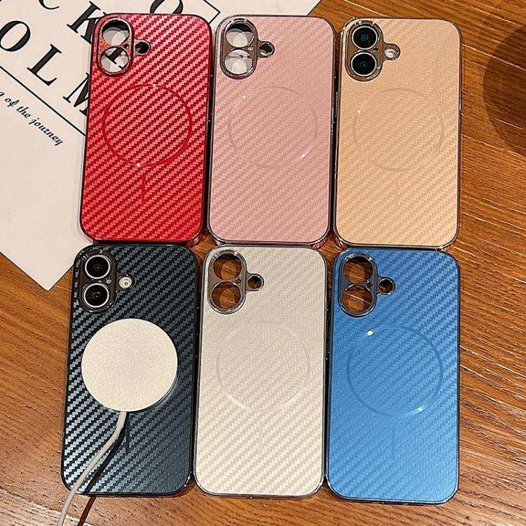 Plating Carbon Fiber MagSafe Full Coverage Phone Case