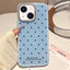Glitter Powder Dots Pattern Rhinestone Large Hole Phone Case