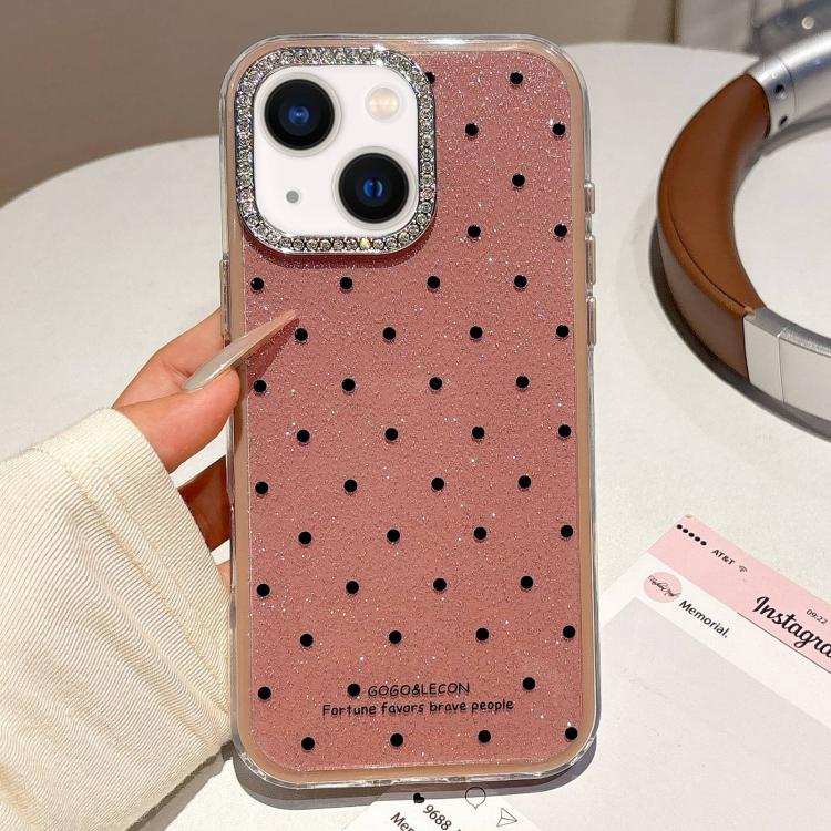 Glitter Powder Dots Pattern Rhinestone Large Hole Phone Case