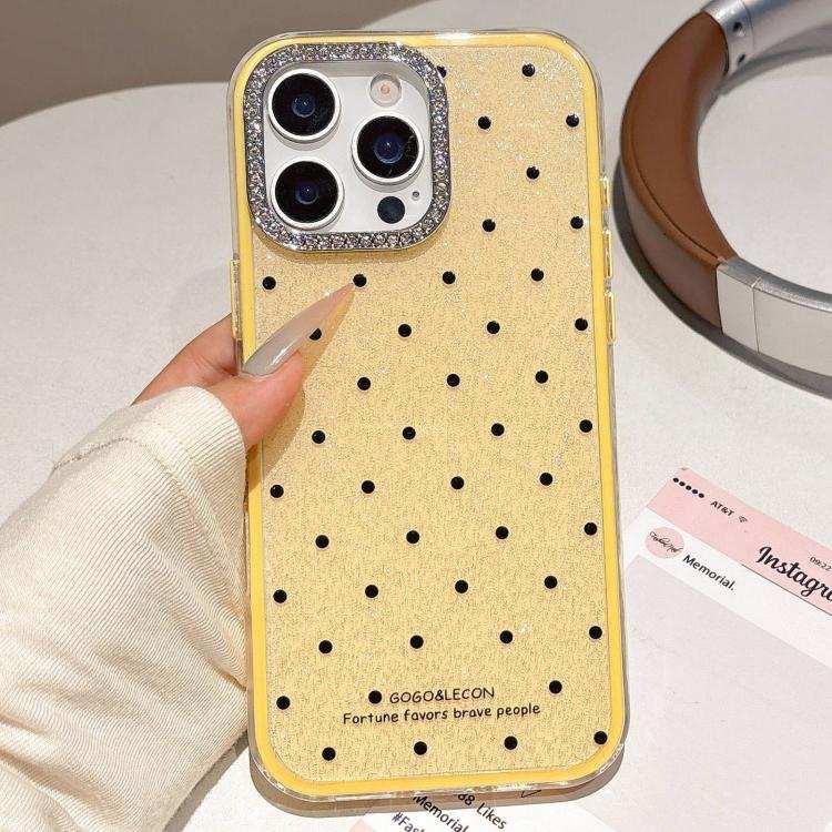 Glitter Powder Dots Pattern Rhinestone Large Hole Phone Case