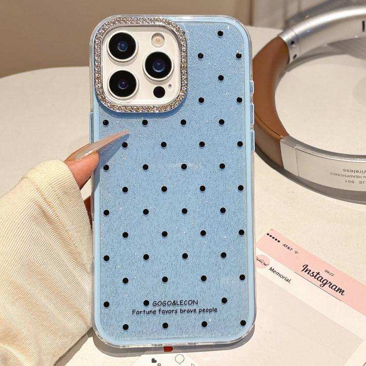 Glitter Powder Dots Pattern Rhinestone Large Hole Phone Case