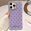 Glitter Powder Dots Pattern Rhinestone Large Hole Phone Case