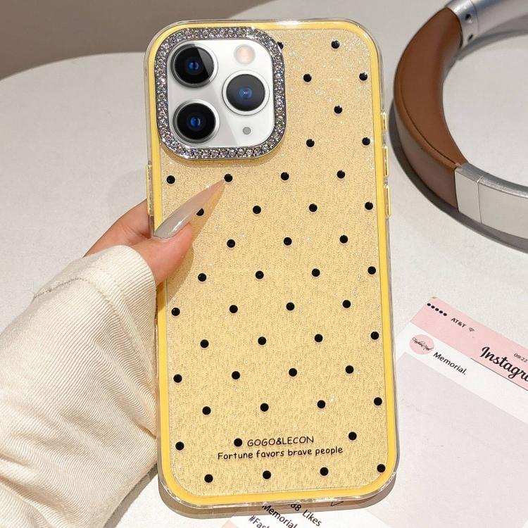 Glitter Powder Dots Pattern Rhinestone Large Hole Phone Case