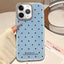 Glitter Powder Dots Pattern Rhinestone Large Hole Phone Case
