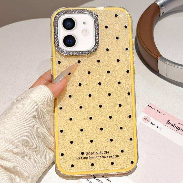 Glitter Powder Dots Pattern Rhinestone Large Hole Phone Case