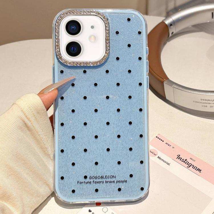 Glitter Powder Dots Pattern Rhinestone Large Hole Phone Case
