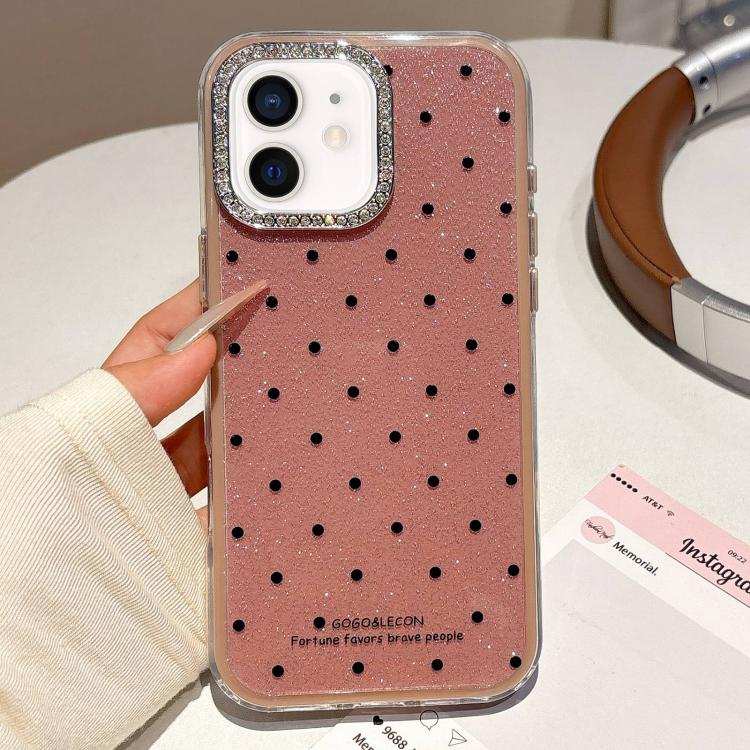 Glitter Powder Dots Pattern Rhinestone Large Hole Phone Case