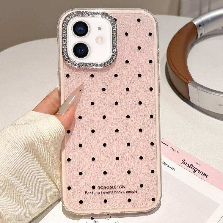 Glitter Powder Dots Pattern Rhinestone Large Hole Phone Case